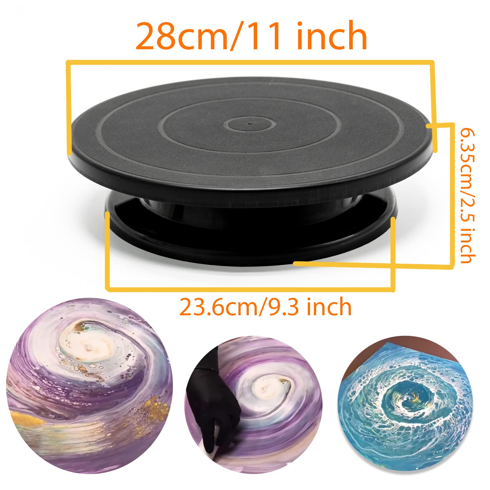 手描きトールペイント　回転テーブル Amazon.co.jp: 11インチ 回転 ターンテーブル 彫刻ホイール 回転